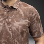 Brown corduroy polo texture detail fabric closeup Prospera