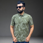 Light green corduroy polo shirt short sleeve fresh spring Prospera