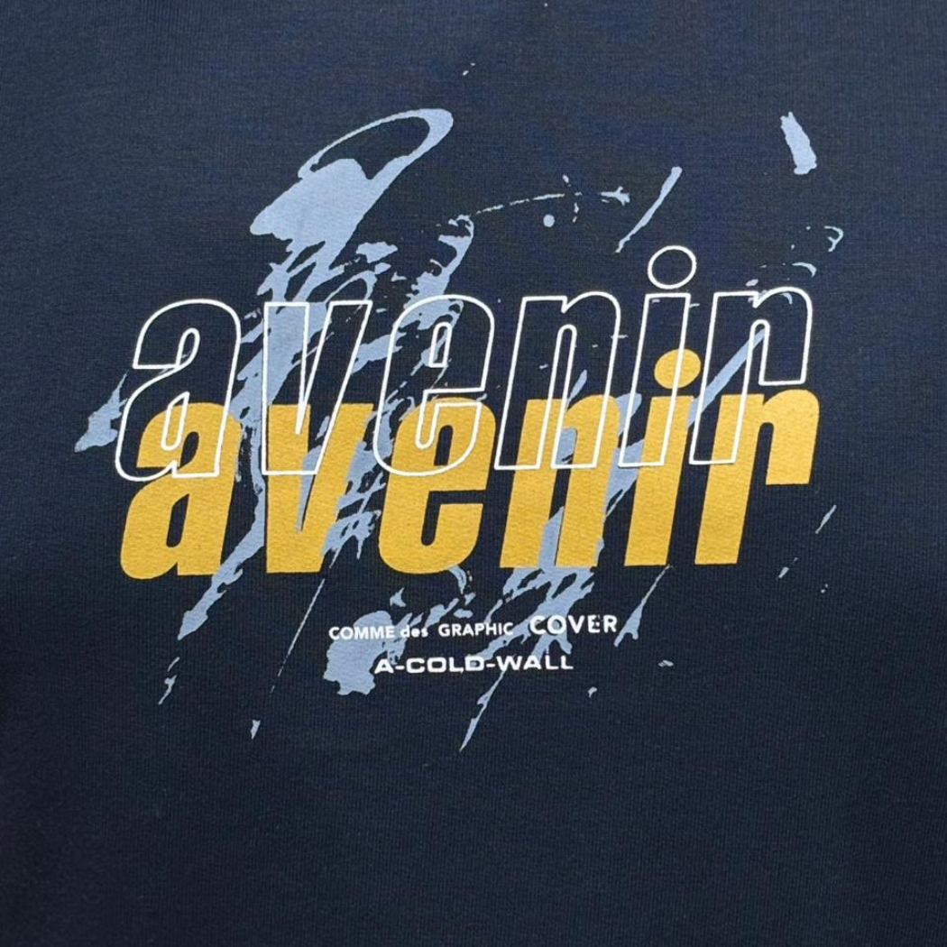 Navy blue oversized tee front product view unisex Prospera