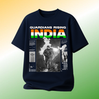 Guardians Rising India open navy Oversized T-Shirt Prospera Clothing