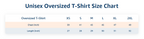 Mehnat Kam AI Zyada oversized acid wash t-shirt size chart  Indian streetwear brand Prospera