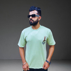 Pista green oversized t-shirt front view fresh color Prospera