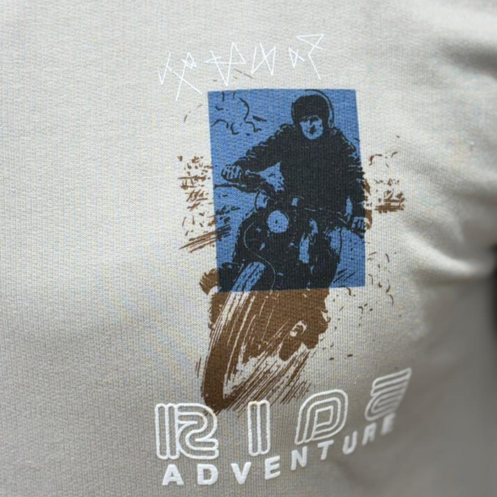 Rich cream oversized tee front product shot unisex Prospera