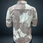 Men's Abstract Brush Art Printed Cotton Shirt — Dusty Rose | Warm Taupe | Sky Blue | Prosperaclothing