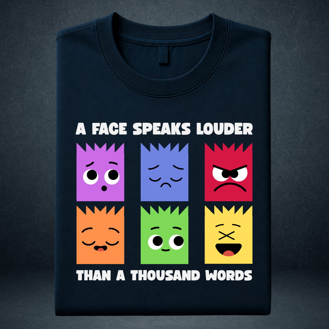 A Face Speaks Louder Oversized Unisex Streetwear Tshirt| Prospera