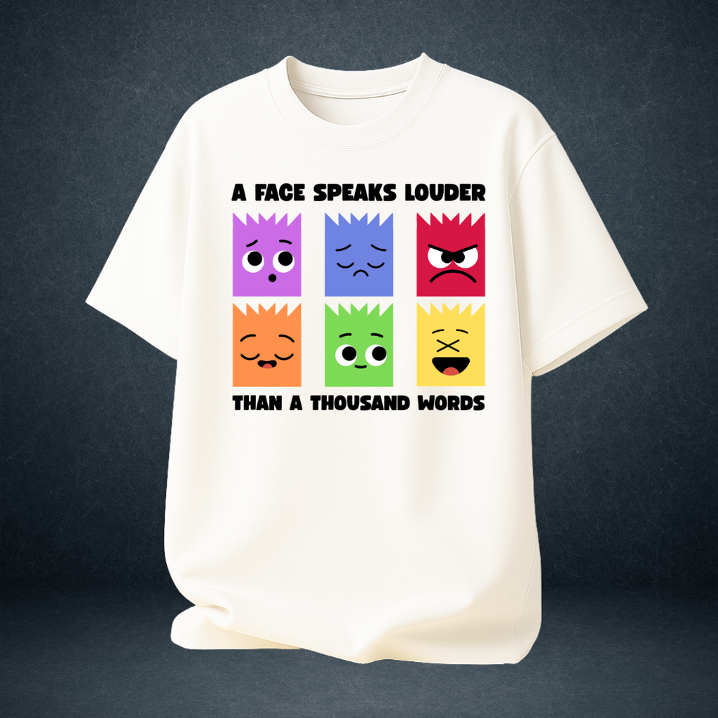 A Face Speaks Louder Oversized Unisex Streetwear Tshirt| Prospera