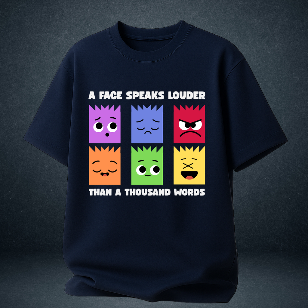 A Face Speaks Louder Oversized Unisex Streetwear Tshirt| Prospera