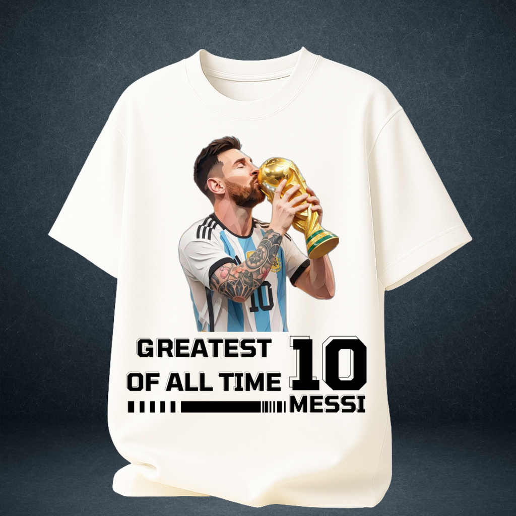 Greatest Of All Time Messi Oversized Unisex T-Shirt | Prospera Clothing