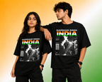 Guardians Rising India black Oversized  couple model wear T-Shirt Prospera Clothing