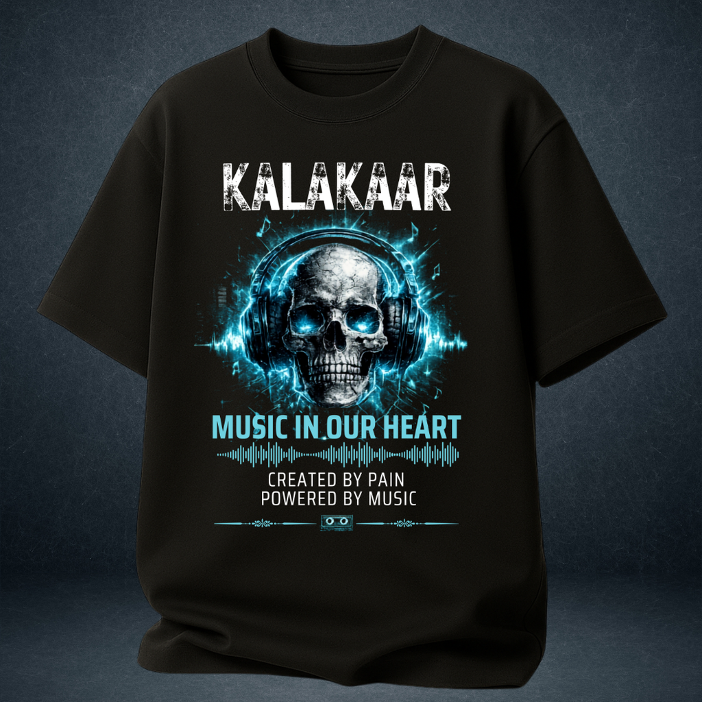  Kalakaar black oversized graphic t-shirt - Prospera Clothing streetwear