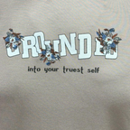 Khaki military beige oversized tee front view unisex