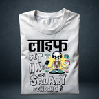 Life Set Hai Bas Salary Pending Hain  Unisex Oversized Graphic T-Shirt |Prospera Clothing