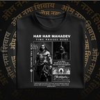 Mahadev graphic print oversized t-shirt black streetwear design
