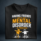 Funny Friendship Oversized T-Shirt black colour fold Prospera Clothing