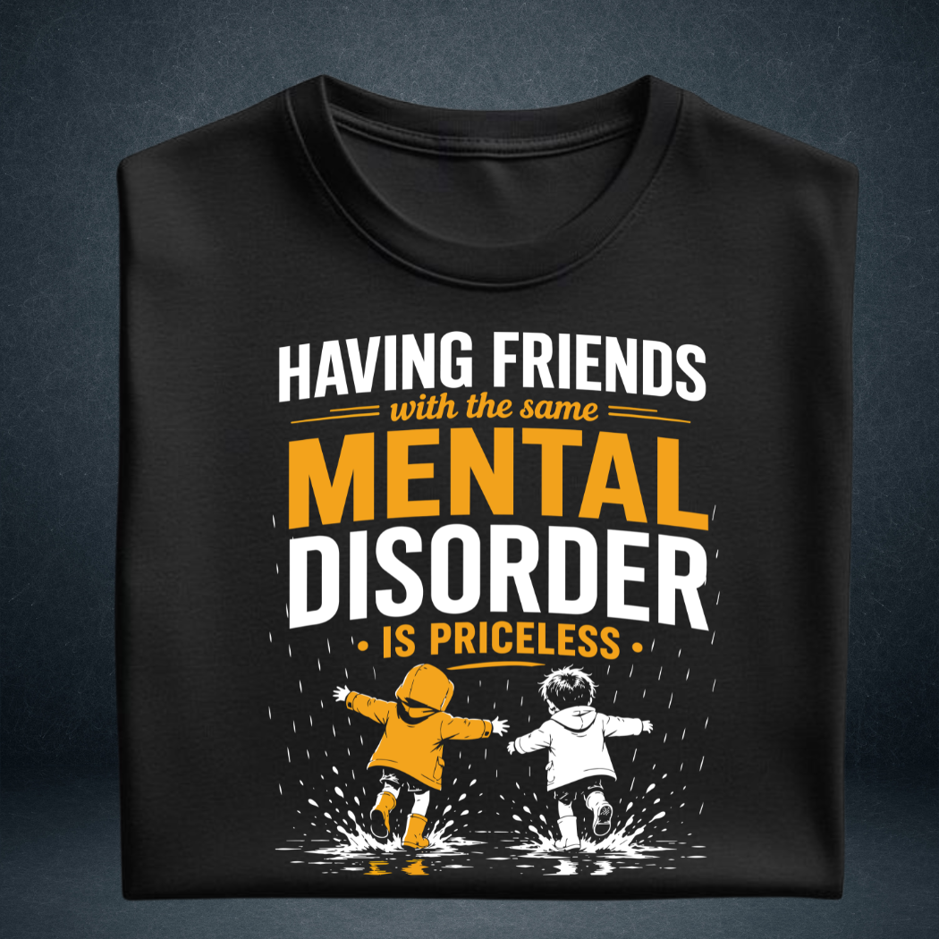 Funny Friendship Oversized T-Shirt black colour fold Prospera Clothing