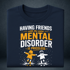 Funny Friendship Oversized T-Shirt navy colour fold Prospera Clothing