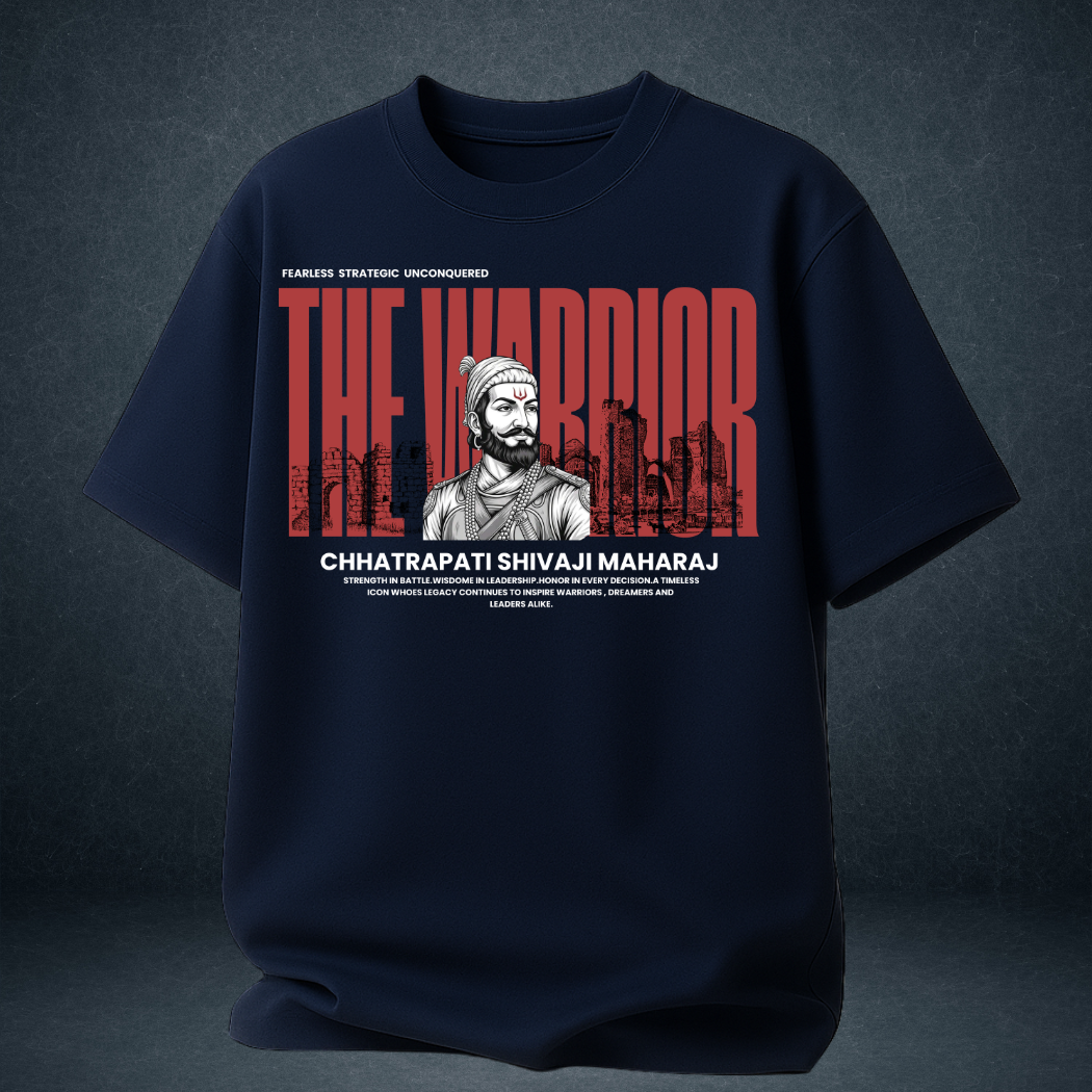 navy open tshirt the warrior shivaji for prospera clothing