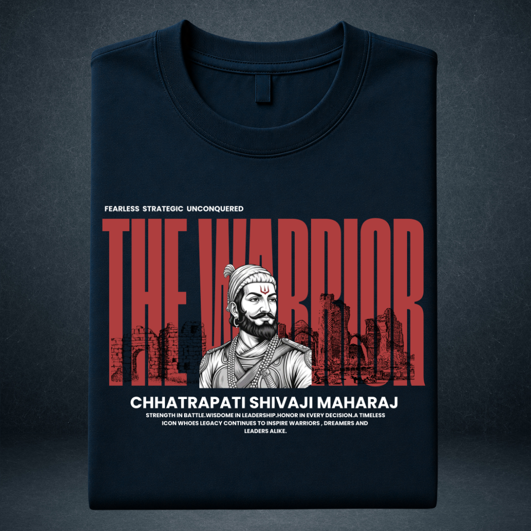 navy fold tshirt the warrior shivaji for prospera clothing