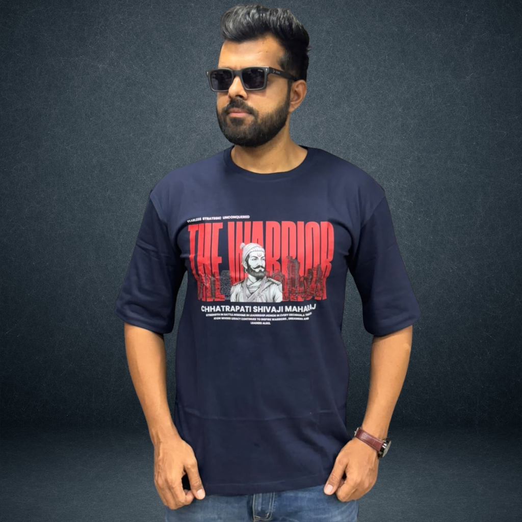 navy model wear tshirt the warrior shivaji for prospera clothing