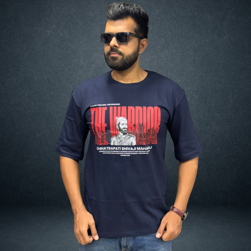 navy model wear tshirt the warrior shivaji for prospera clothing