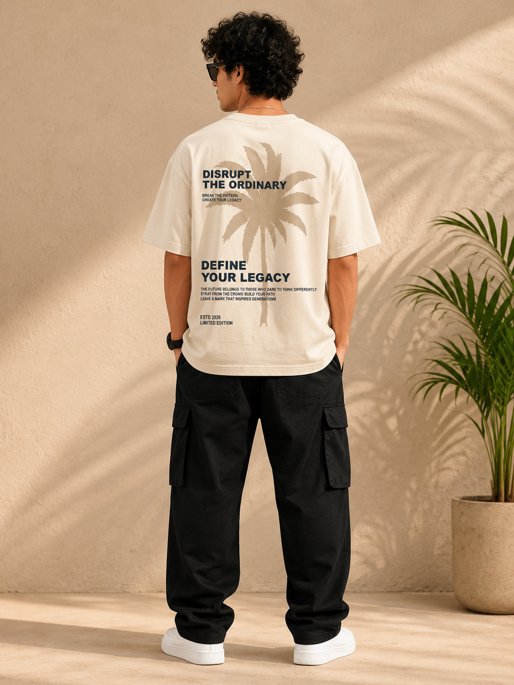 stray from the crowd oversized tshirt men back view unisex streetwear india prospera clothing