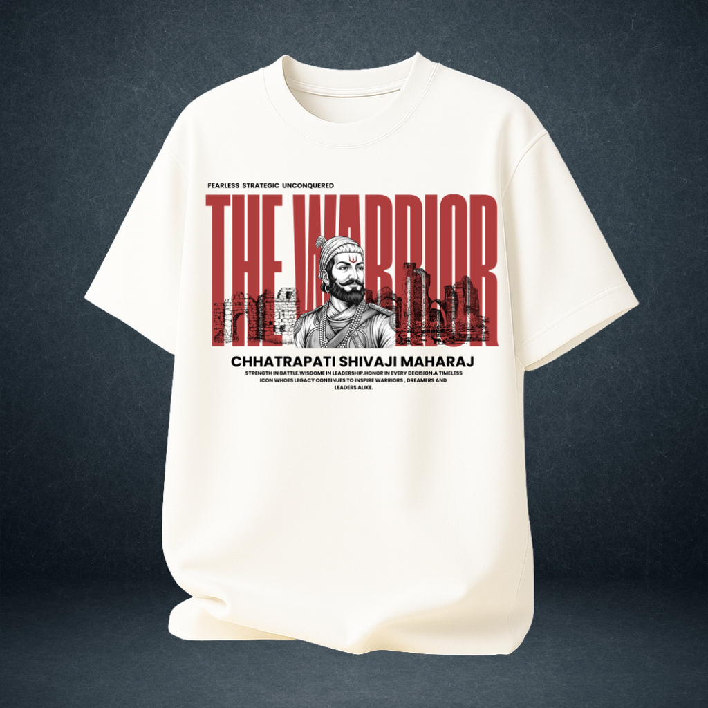 white open tshirt the warrior shivaji for prospera clothing